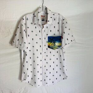 RSVLTS The Roosevelts X Bob Ross Men's Size Small Button Up Hawaiian Shirt